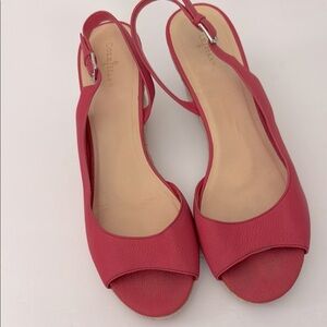 Cole Haan Size 11B Adelaide Pink Slingback Espadrille Wedge Sandals